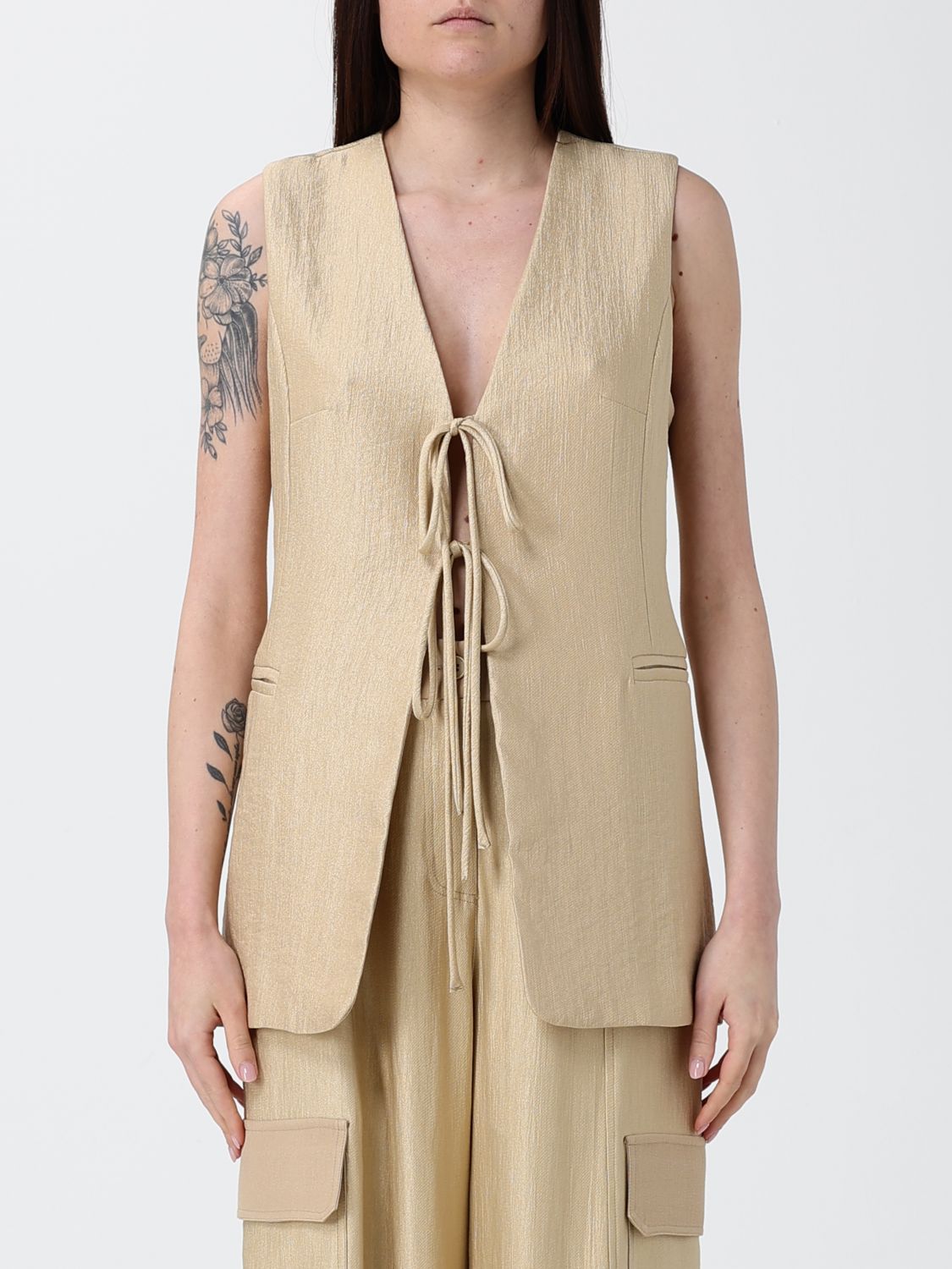 Waistcoat Woman color Gold