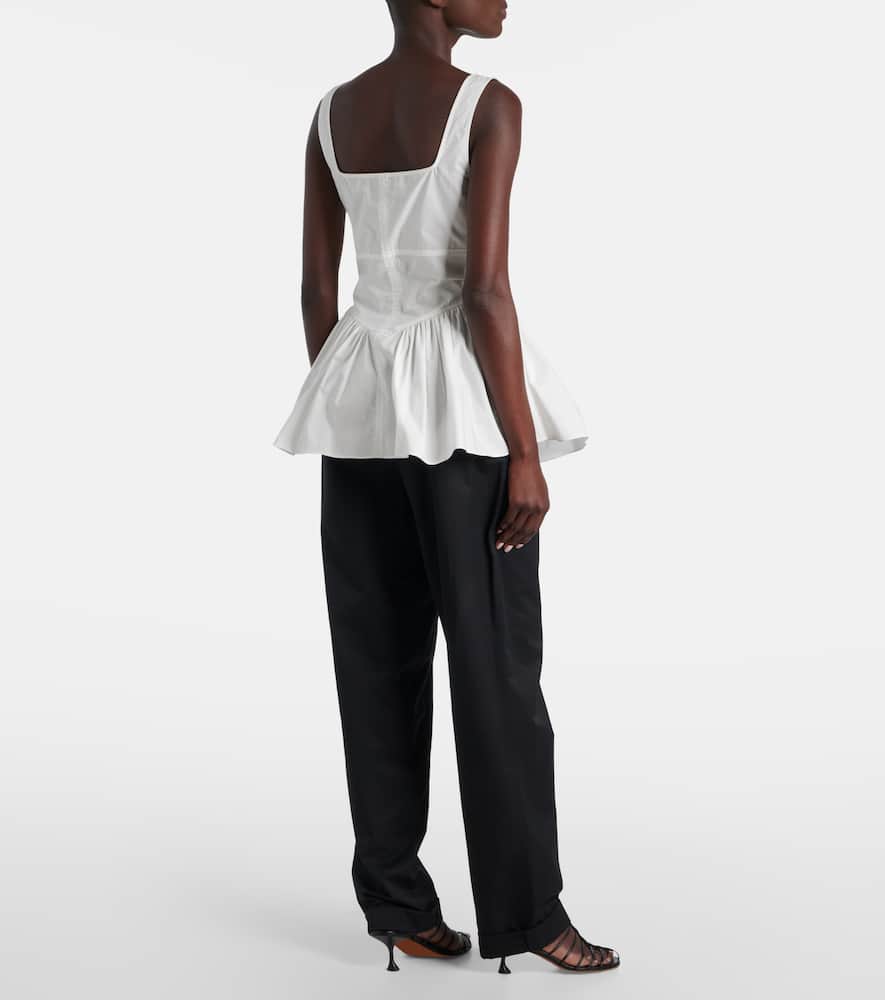 White Label Bader cotton-blend poplin top