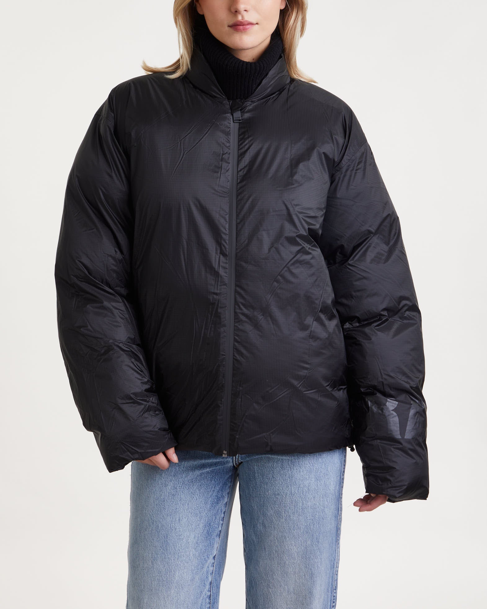 Rains Jacket Kevo Puffer Bomber Black