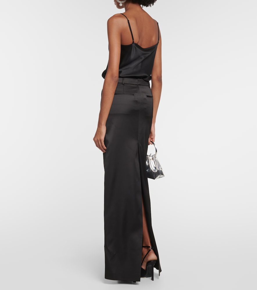 Satin maxi skirt