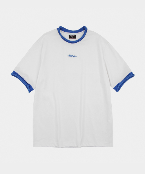 Mariner Crewneck Ringer Short Sleeve T-Shirt Blue