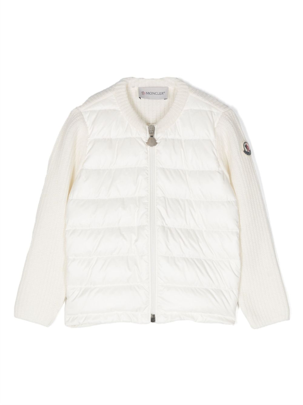 Logo-patch padded jacket - White