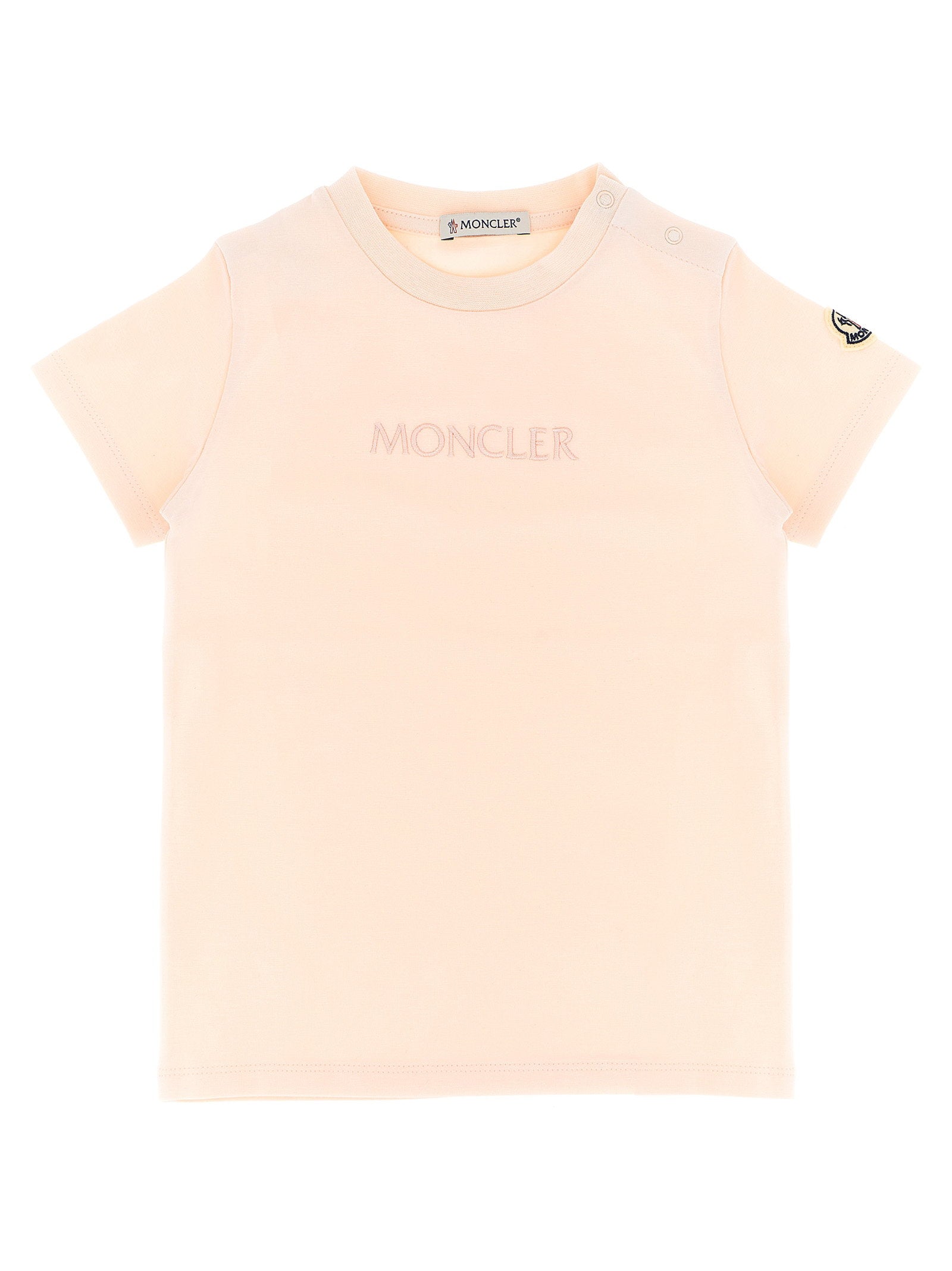 Logo-Embroidered T-shirt — Peach