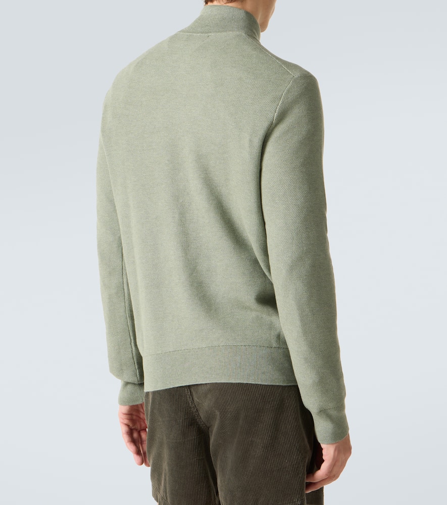 Cotton half-zip sweater