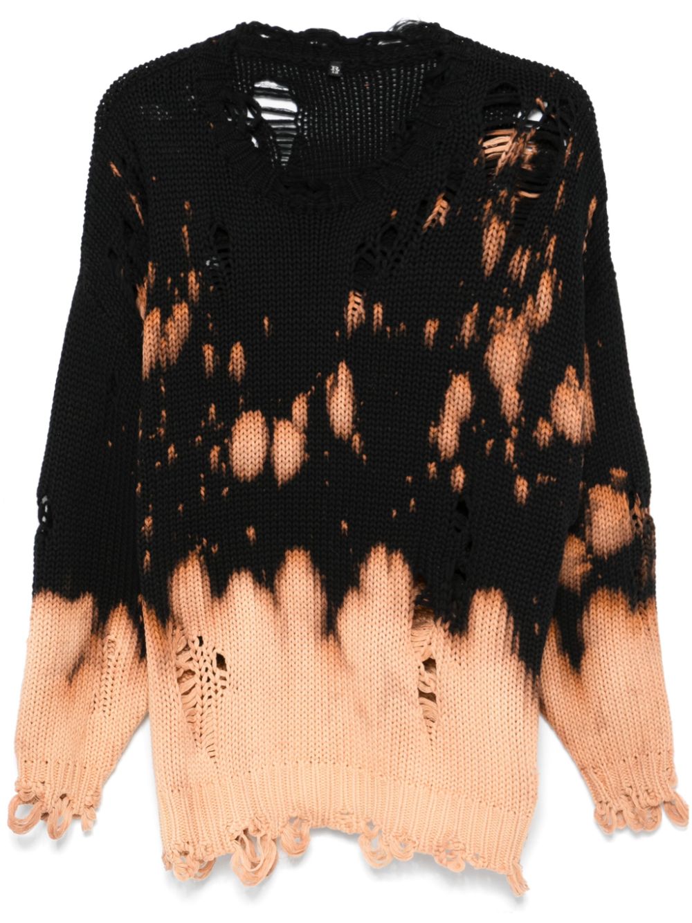 Bleached sweater - Black