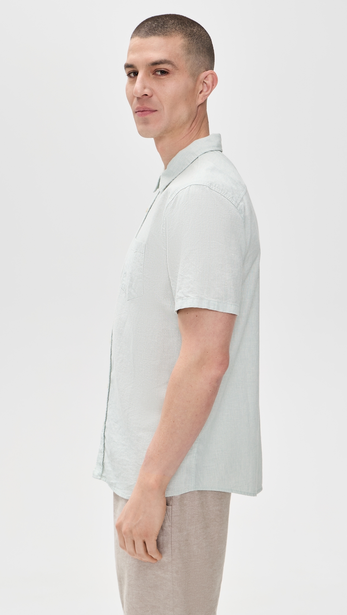 Better-Than-Linen Shirt Iceberg Stripe