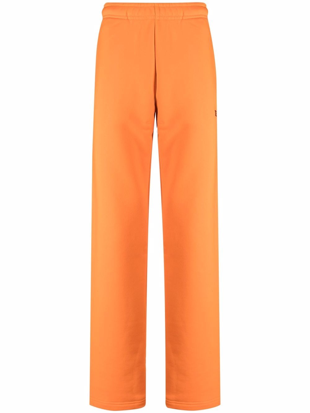 Embroidered-logo straight-leg joggers - Orange