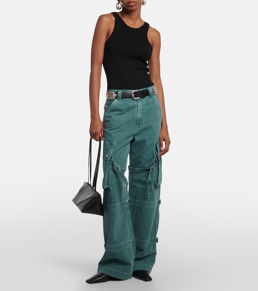 Vivian Strap high-rise wide-leg jeans