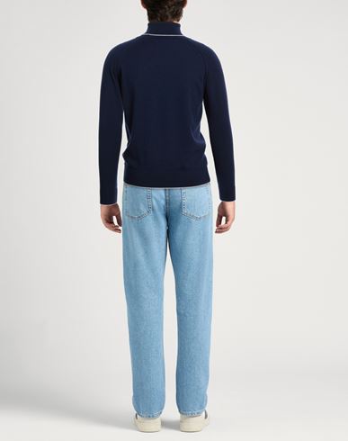 Man Turtleneck Navy Size XL Textile fibers