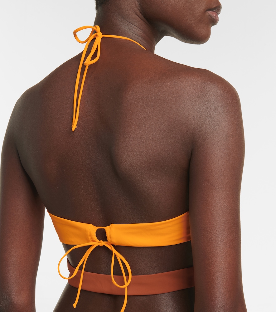 Exclusive to Mytheresa - Ruched halterneck bikini top
