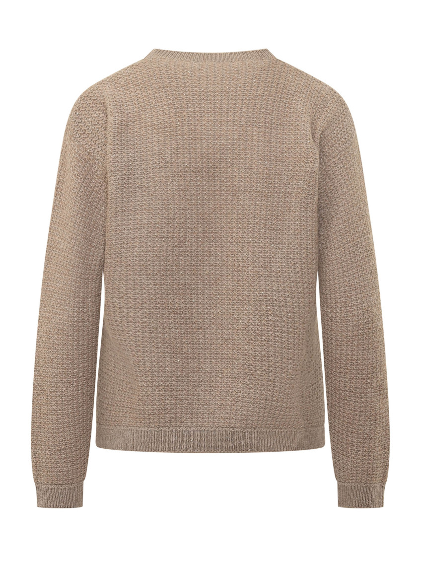 Brown Knitted Crew Neck Sweater
