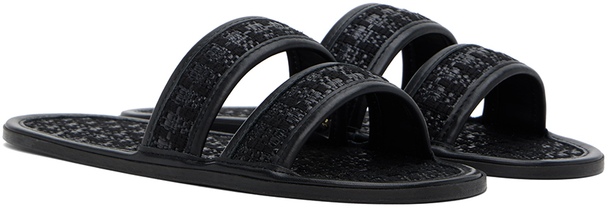 Bode Black Solid Summer Slides