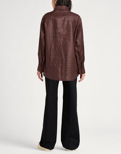 Woman Jacket Chocolate brown Size 4 Linen