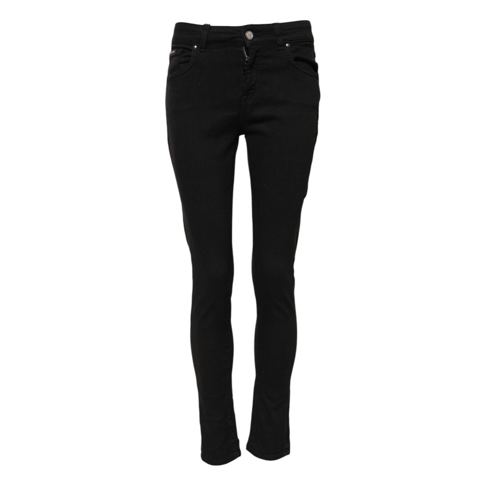 Cotton Skinny Jeans — Black