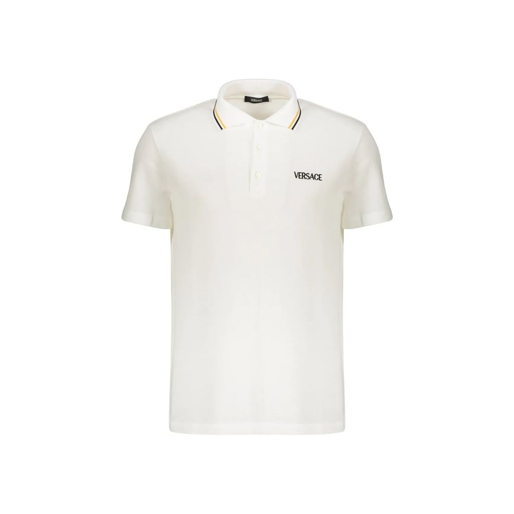 Logo-Embroidered Cotton Polo Shirt — White