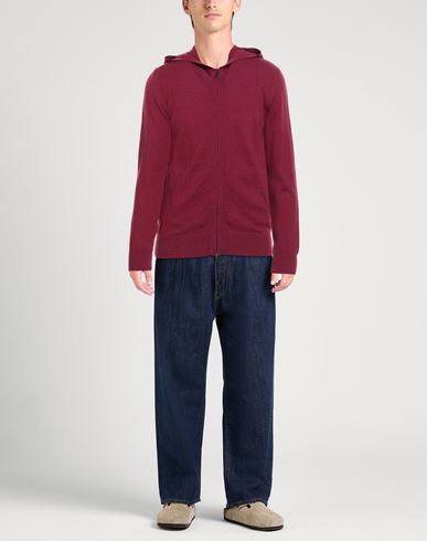 Man Cardigan Plum Size 38 Geelong Wool