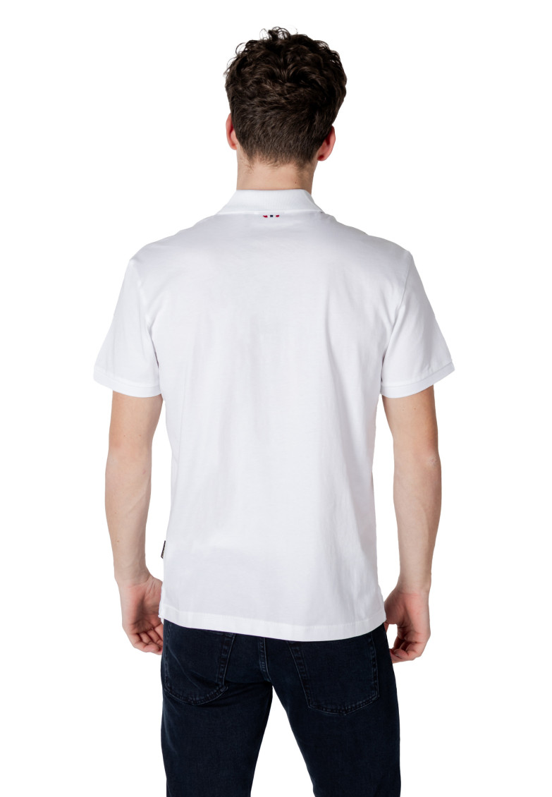 White Solid Shirt Collar Polo