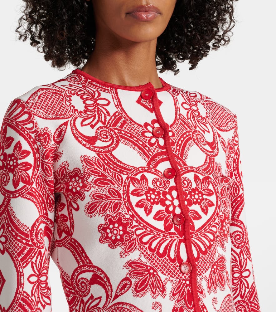 Paisley cropped cardigan