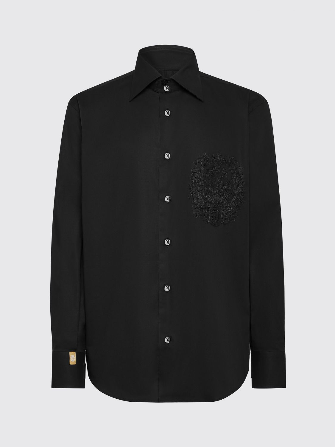 Lion-embroidered shirt - White