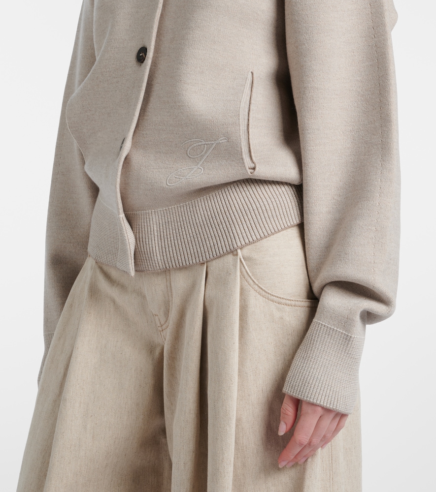 Lavande wool-blend cardigan