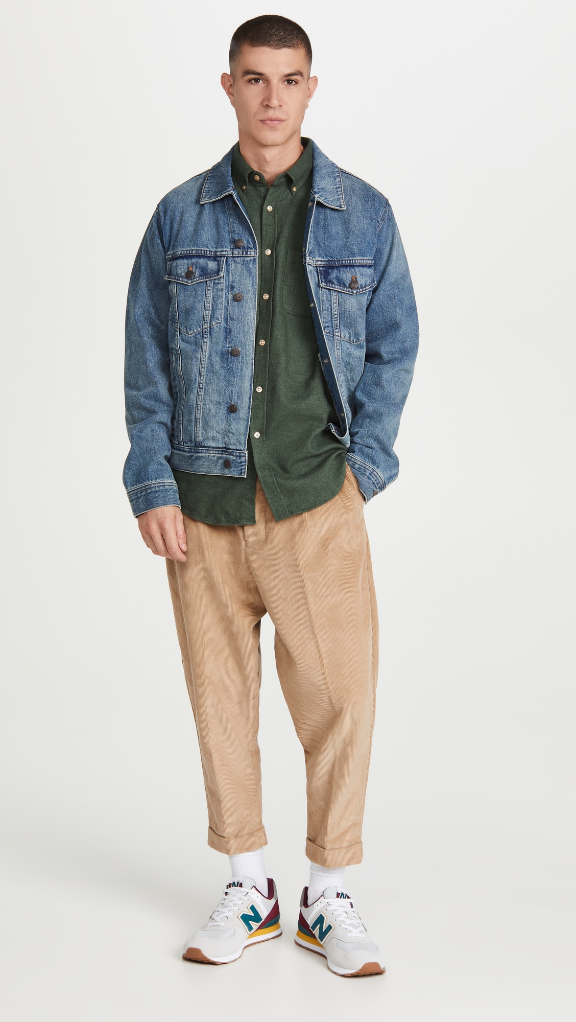 Teca Brushed Flannel Button Down Shirt Moss