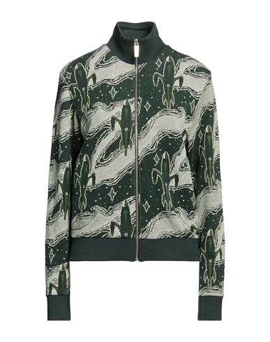Maison Kitsuné Woman Sweatshirt Dark green Size L Cotton