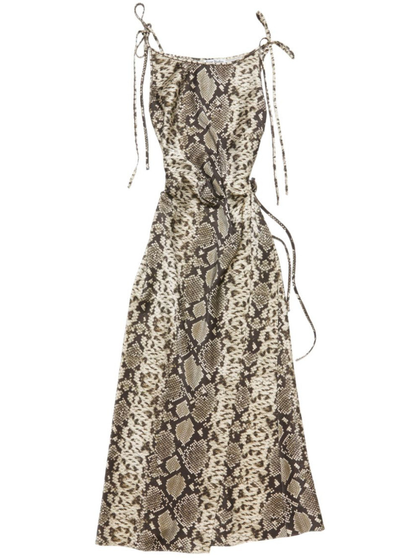 Satin Python Printed Dress