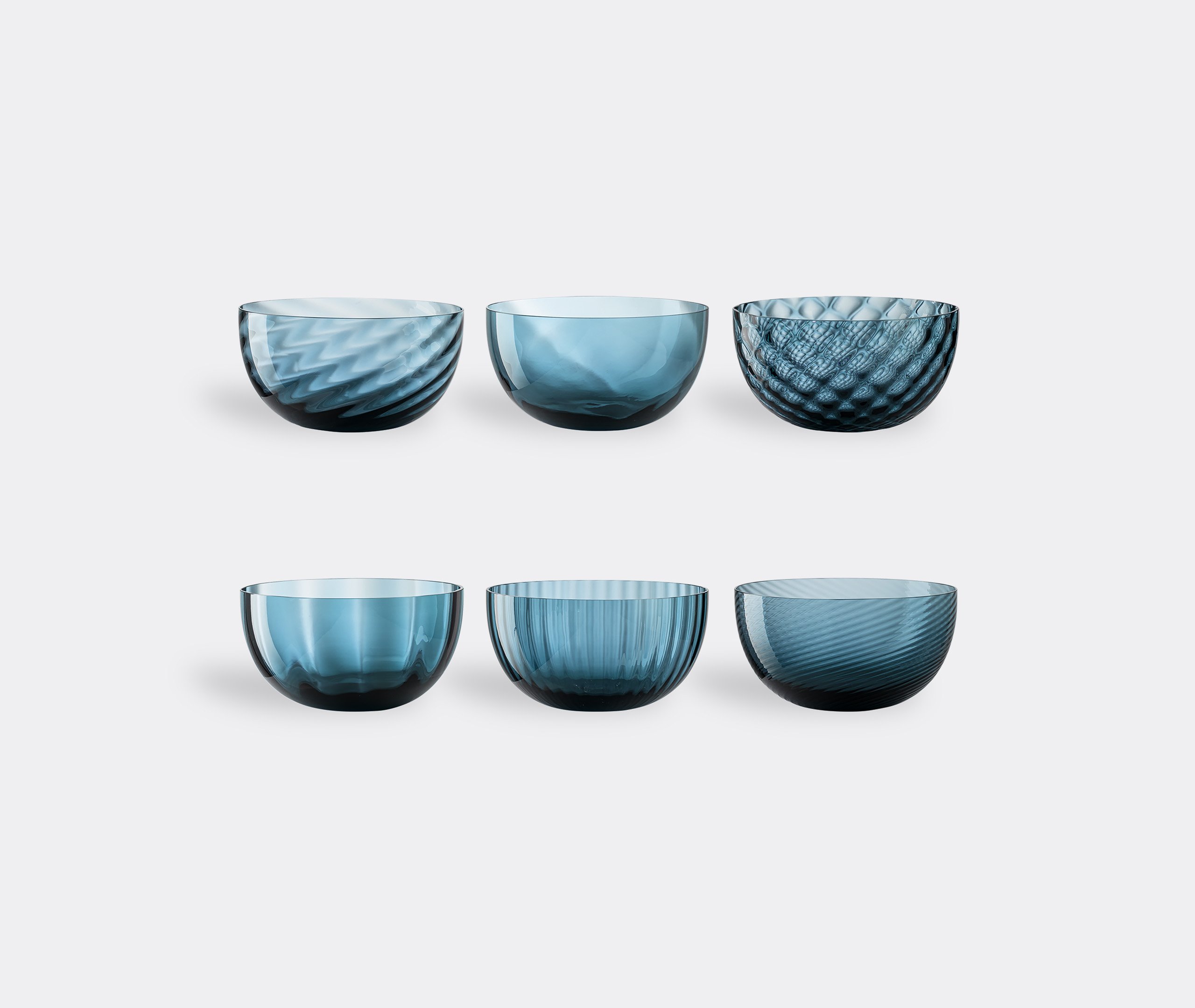 'idra' Assorted Cups, Set Of Six, Blue