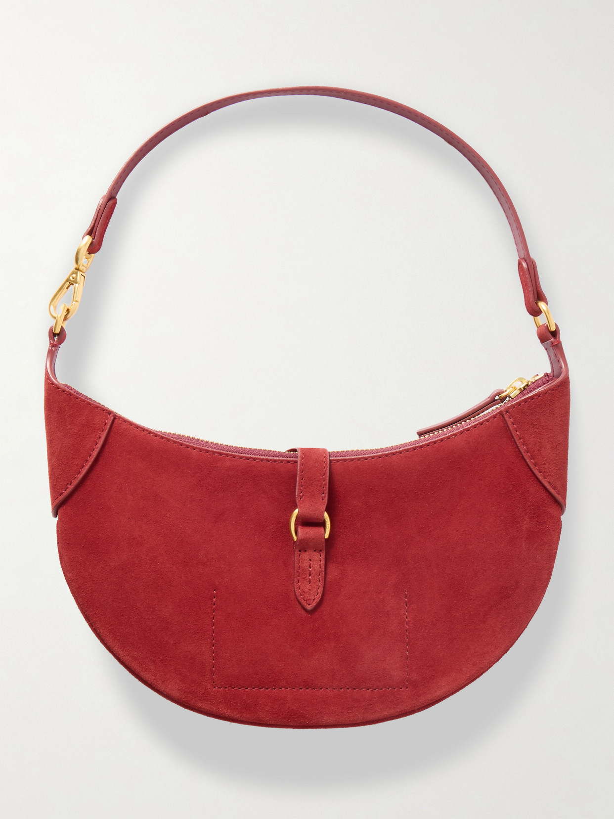 Polo Id Mini Suede Shoulder Bag - Red