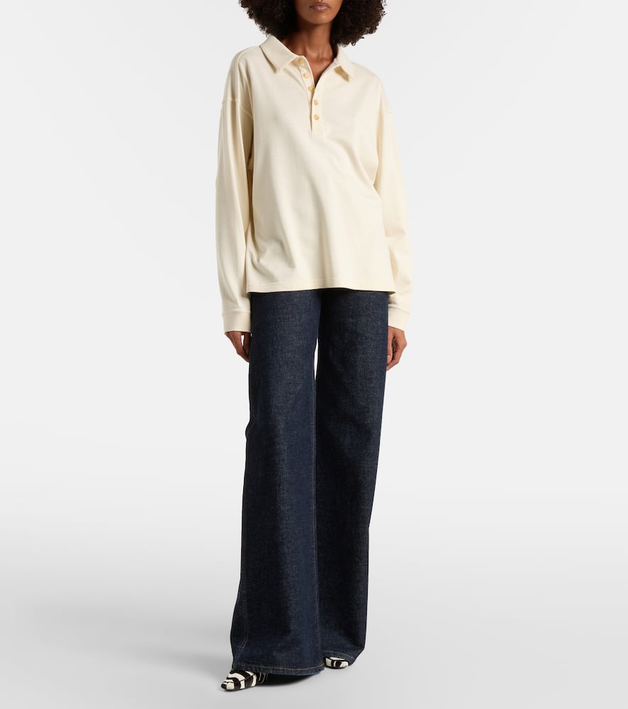 Faithful silk jersey polo sweater