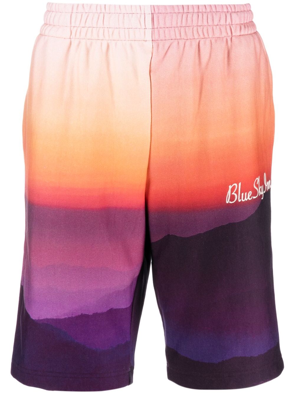Graphic-print bermuda shorts - Orange