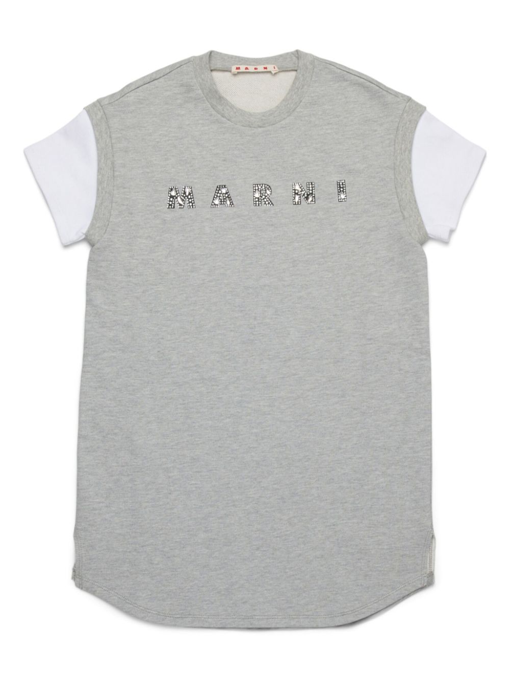 Logo-appliqué T-shirt dress - Grey