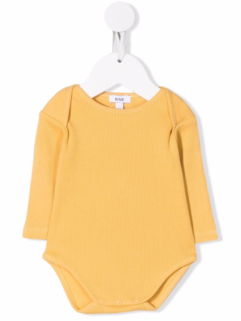 Round neck long-sleeved romper - Yellow