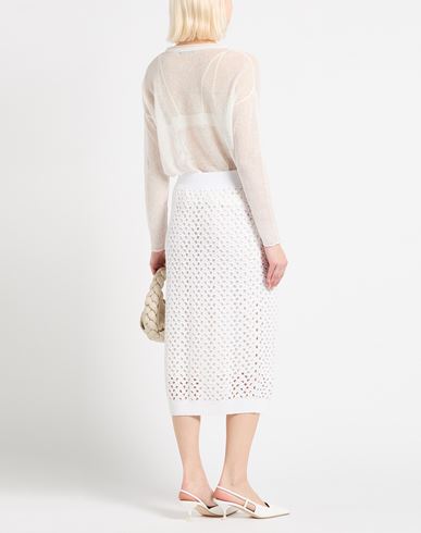 Woman Sweater White Size 4 Linen