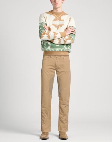 Man Pants Camel Size 29 Cotton, Elastane