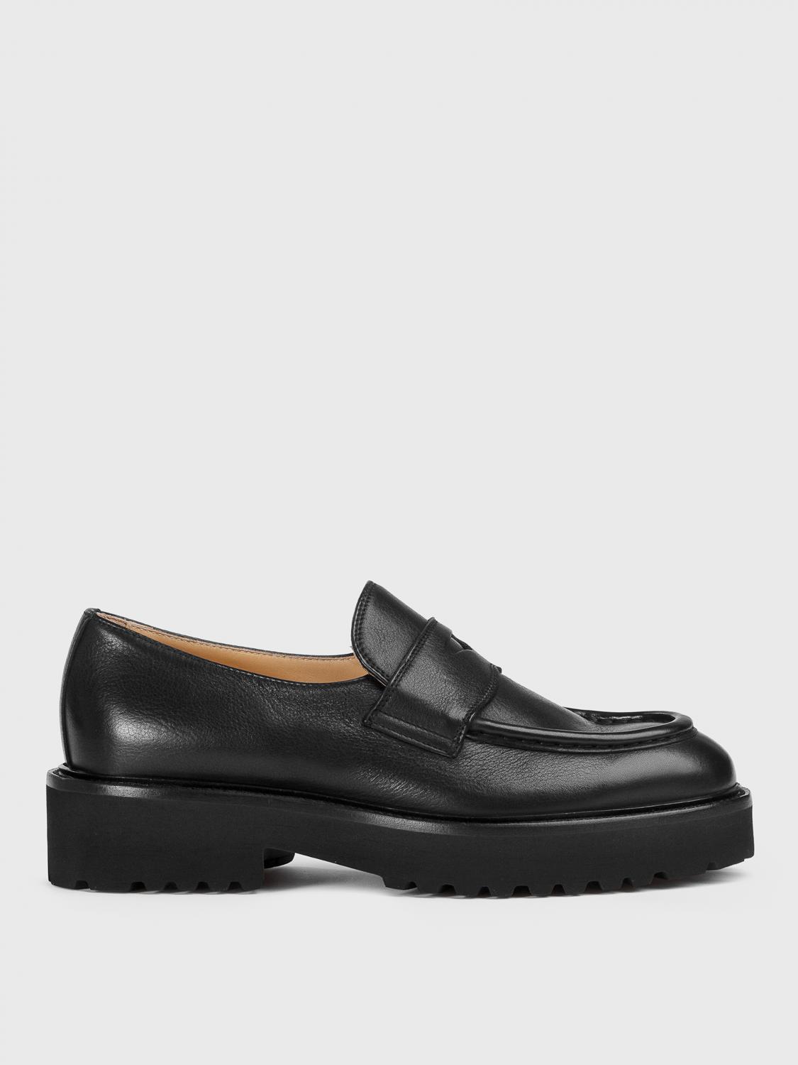 Ridged-sole detail loafers - Black
