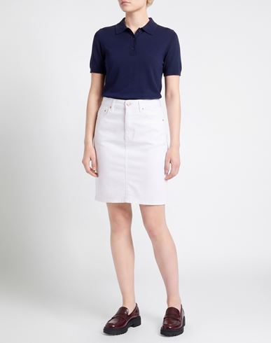 Woman Mini skirt White Size 4 Cotton, Elastane