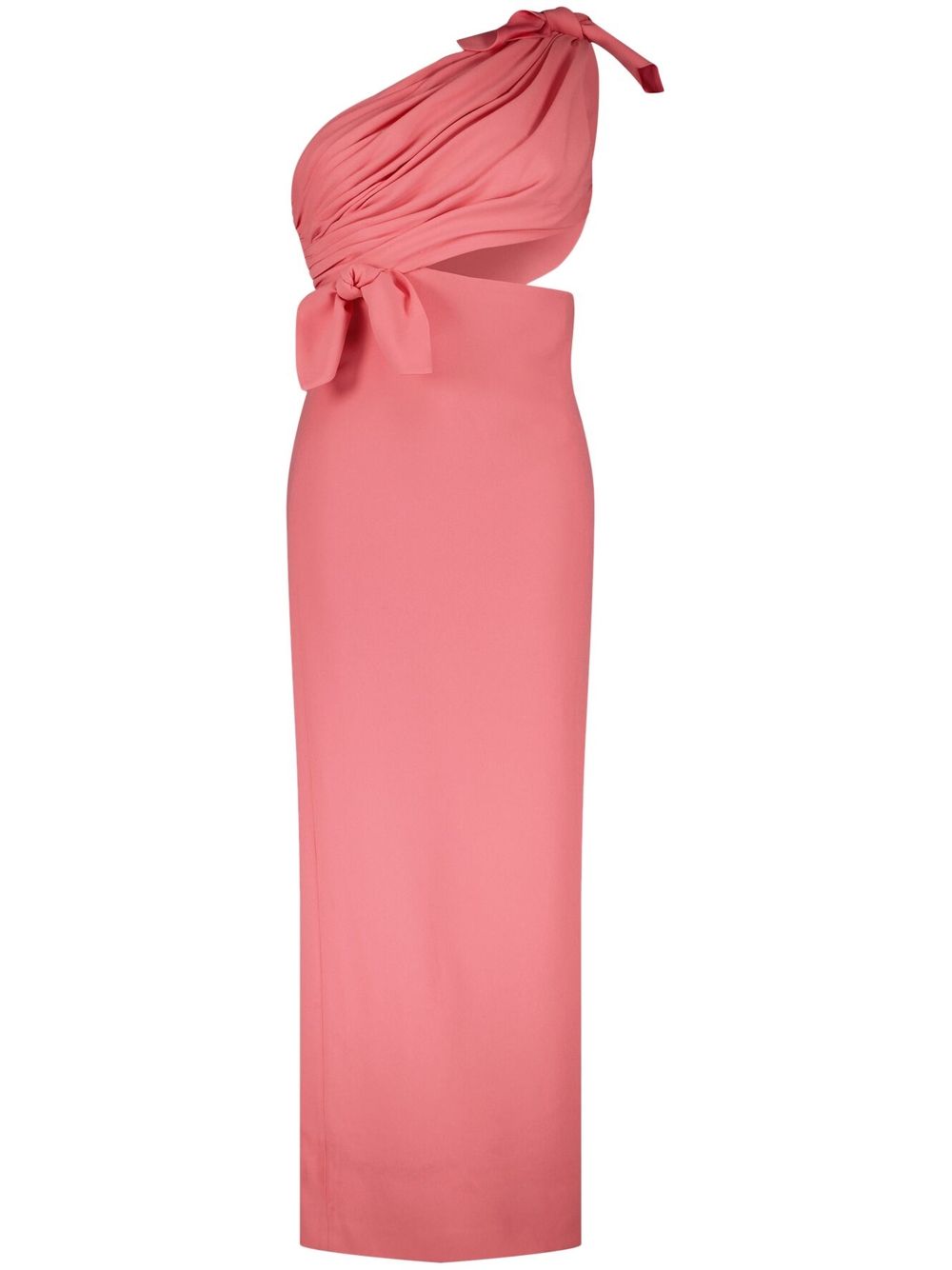 One-shoulder column gown - Pink