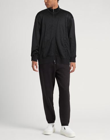 Man Sweatshirt Black Size XXL Polyester, Cotton