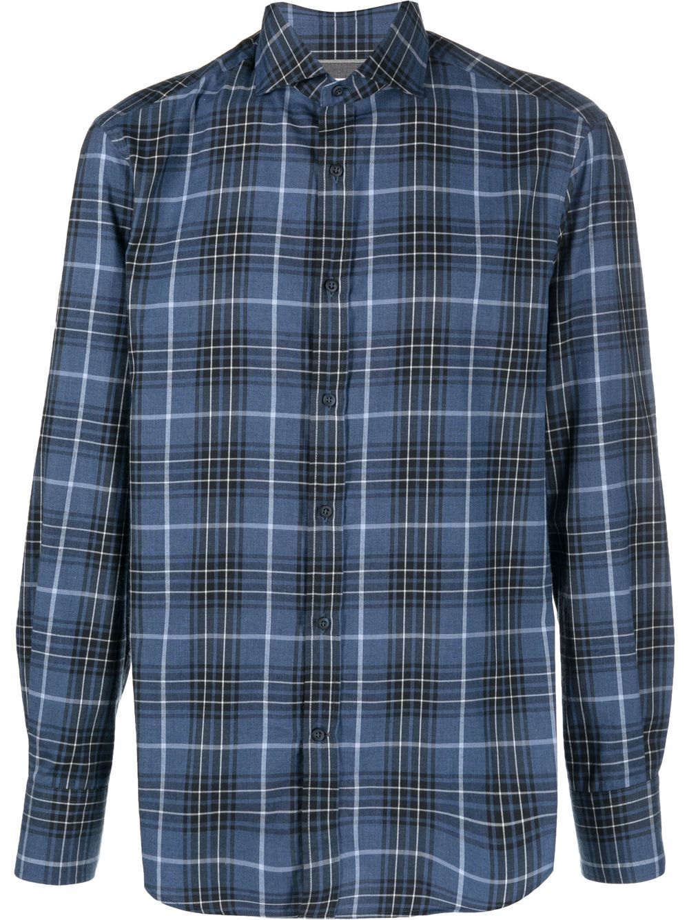 Check button-down shirt