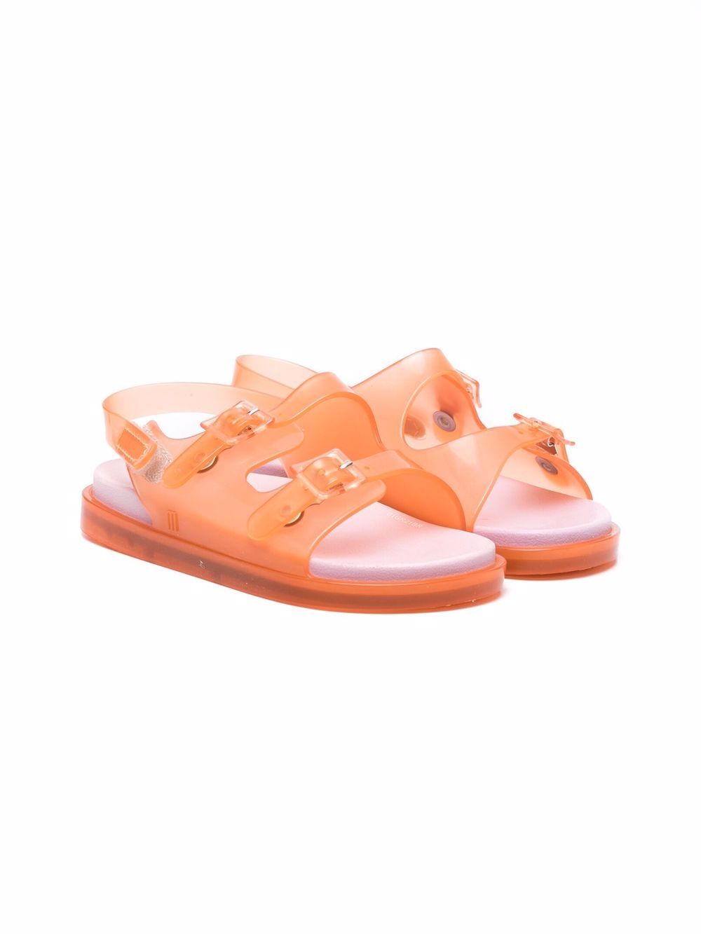 Open-toe buckled sandals - Orange