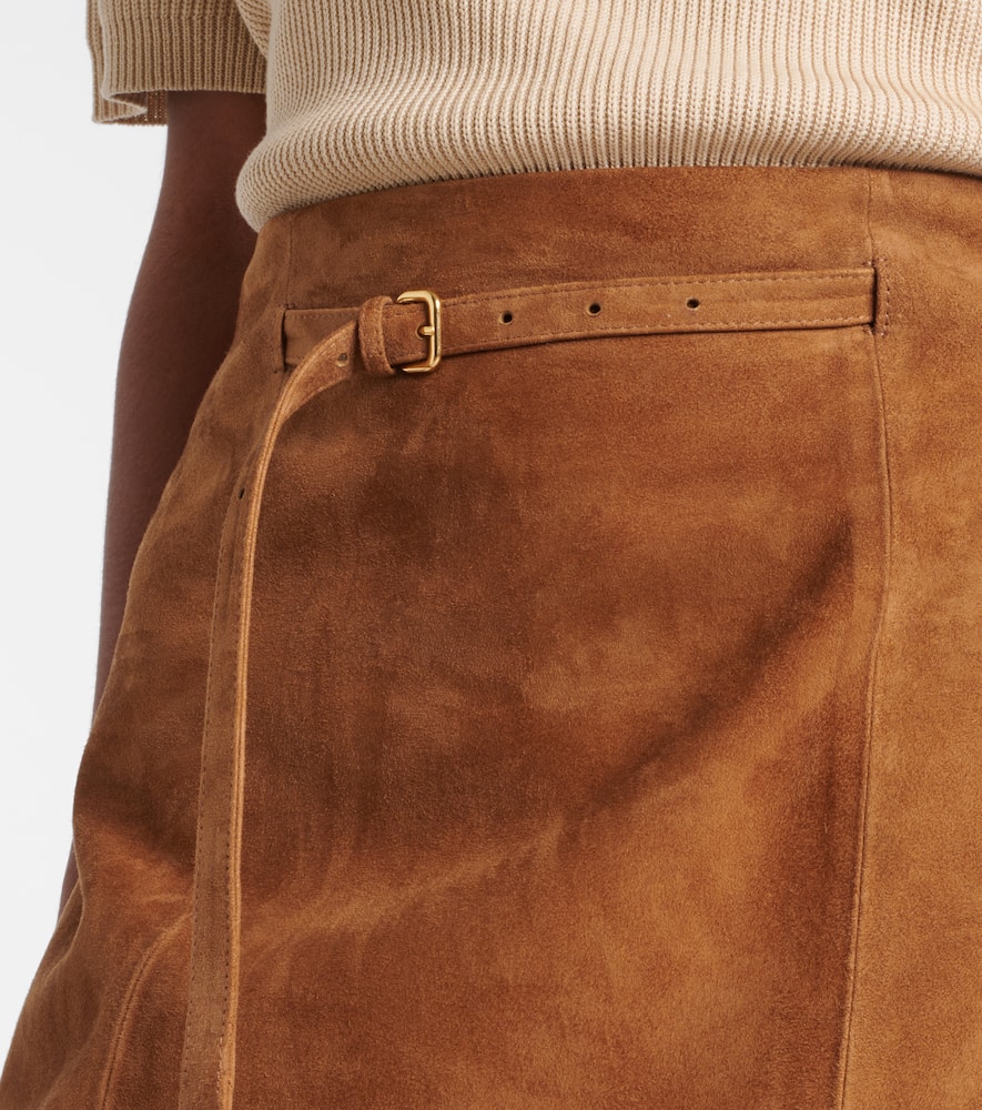 Suede miniskirt