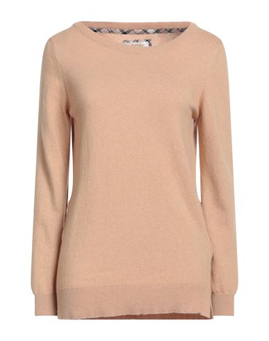 Woman Sweater Sand Size 10 Wool, Cotton