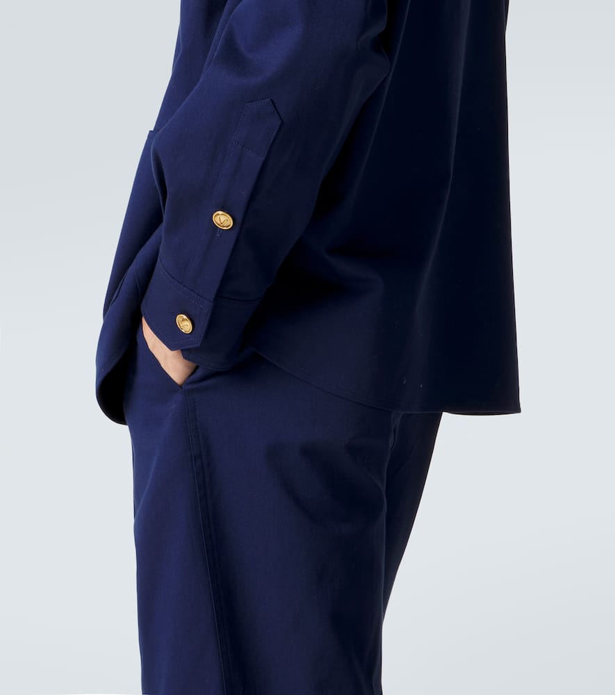 VGold cotton gabardine overshirt