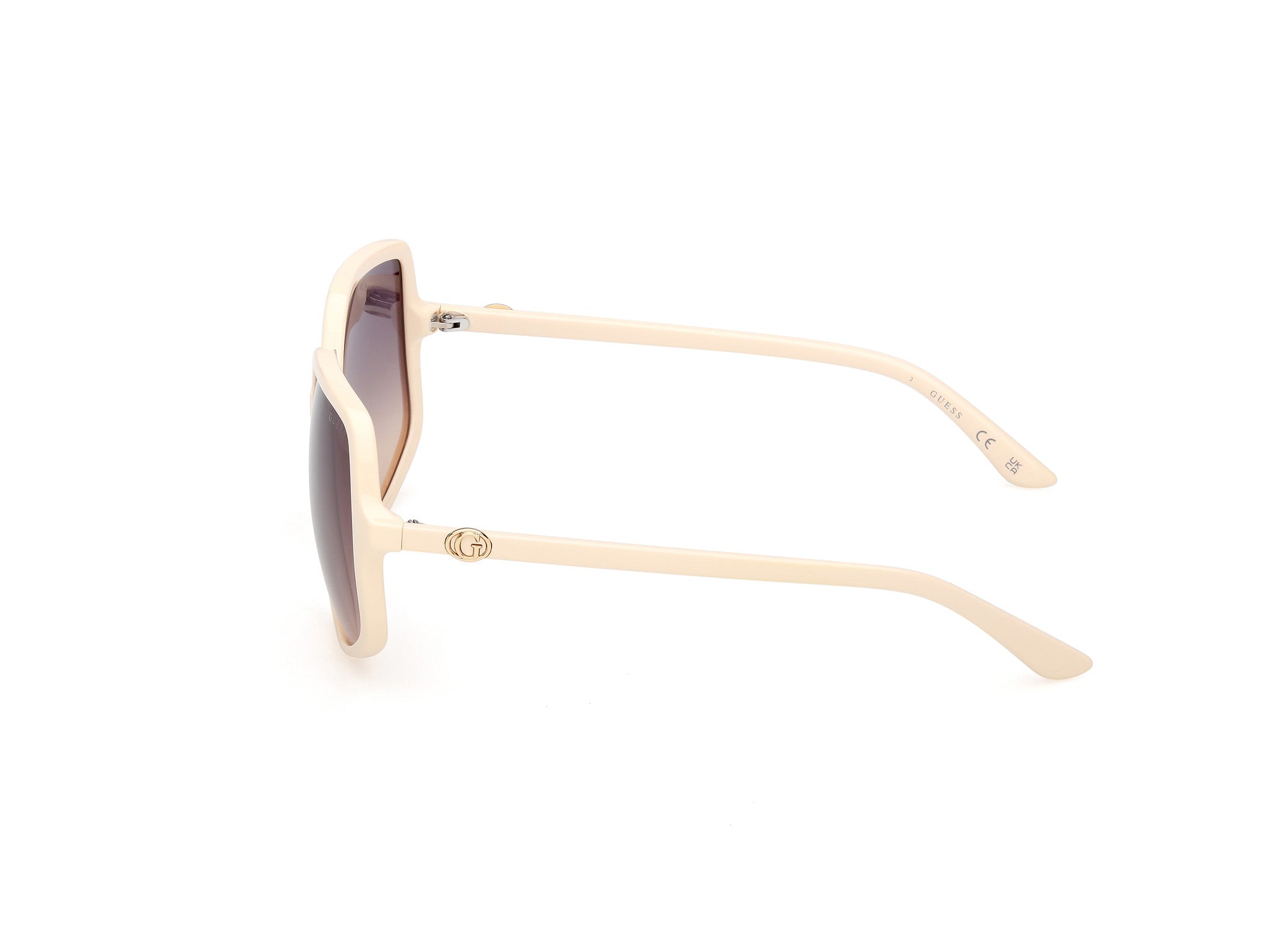 Guess Mujer Guess GU00257 25B Gafas de sol Inyectado Marfil Fumar Cuadrada Norma