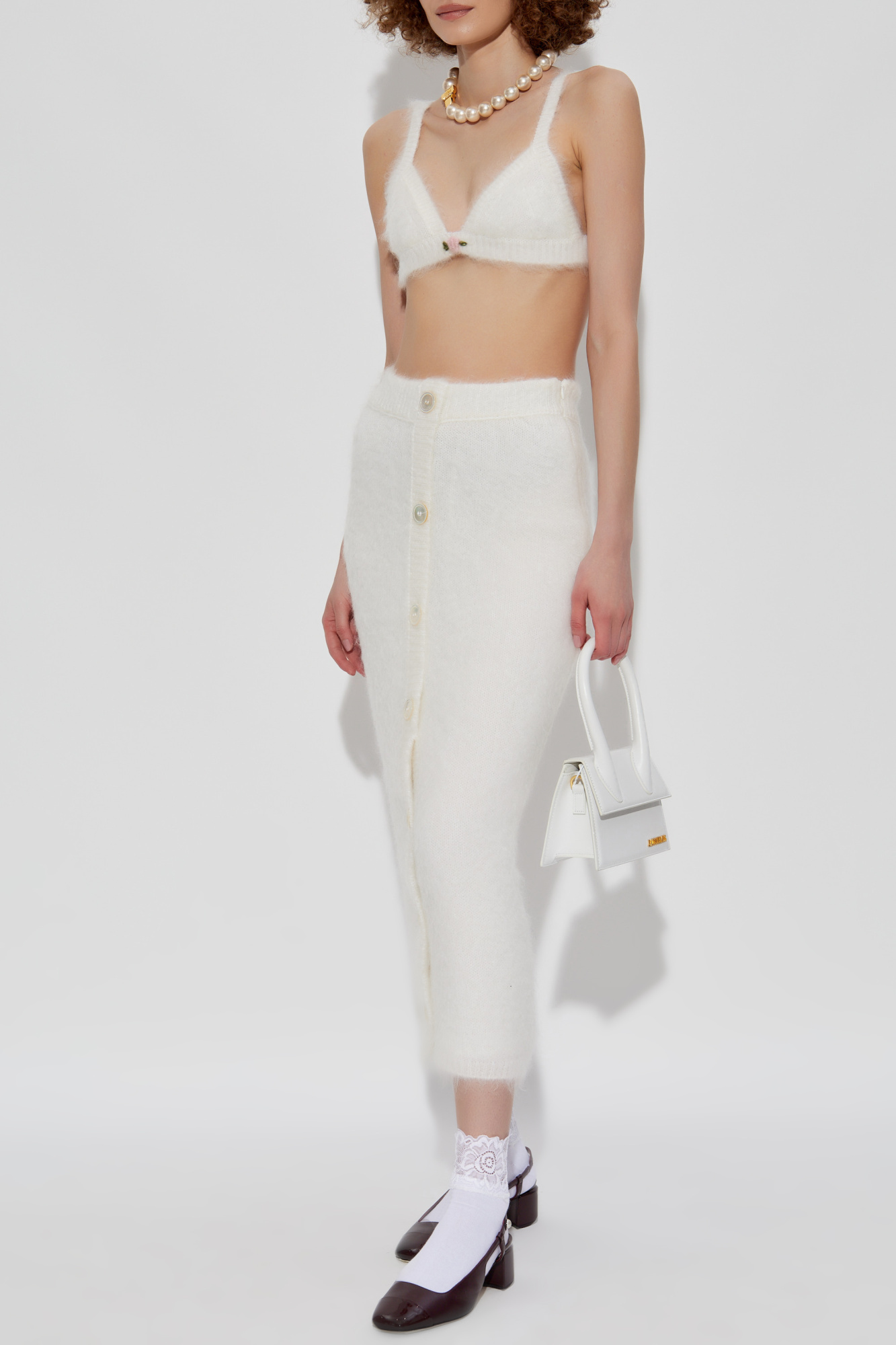 Wool Skirt, Women's, Cream