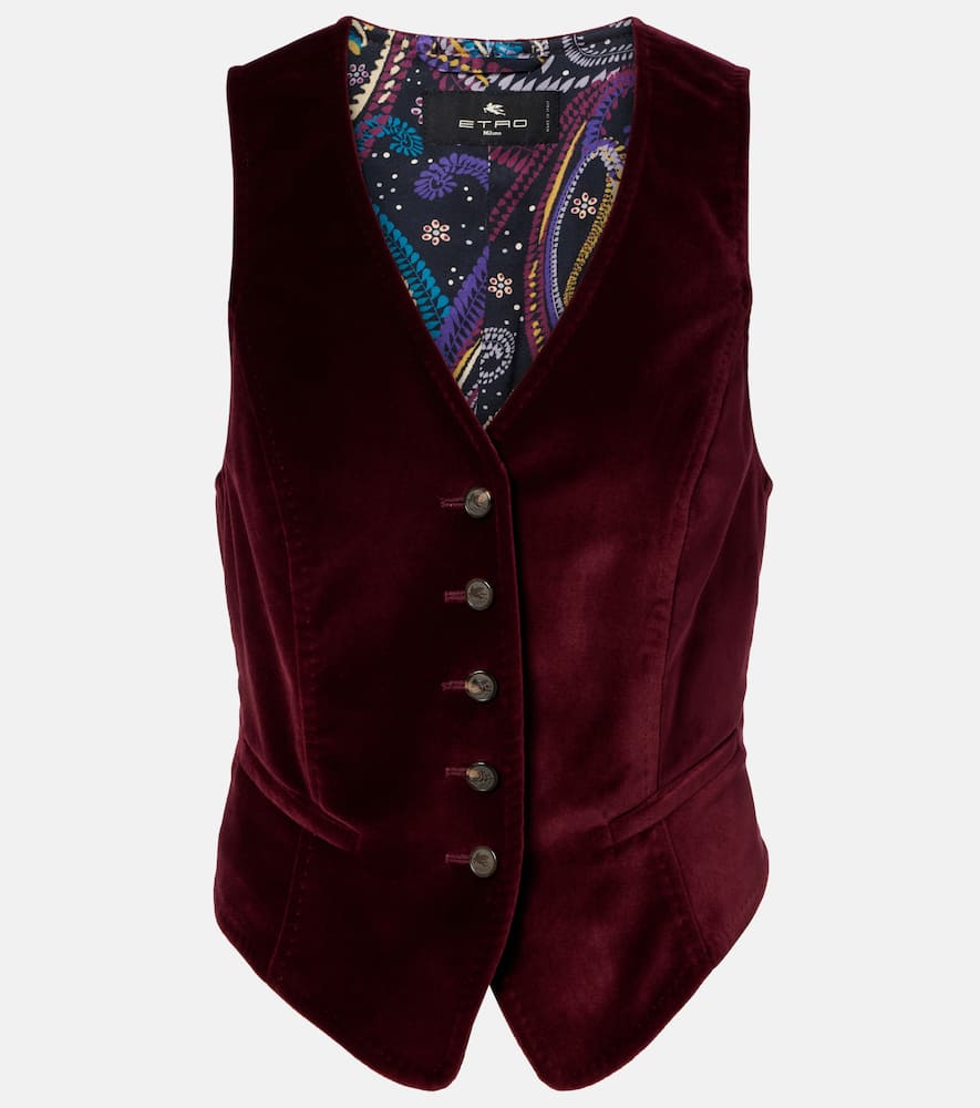 Cotton velvet vest