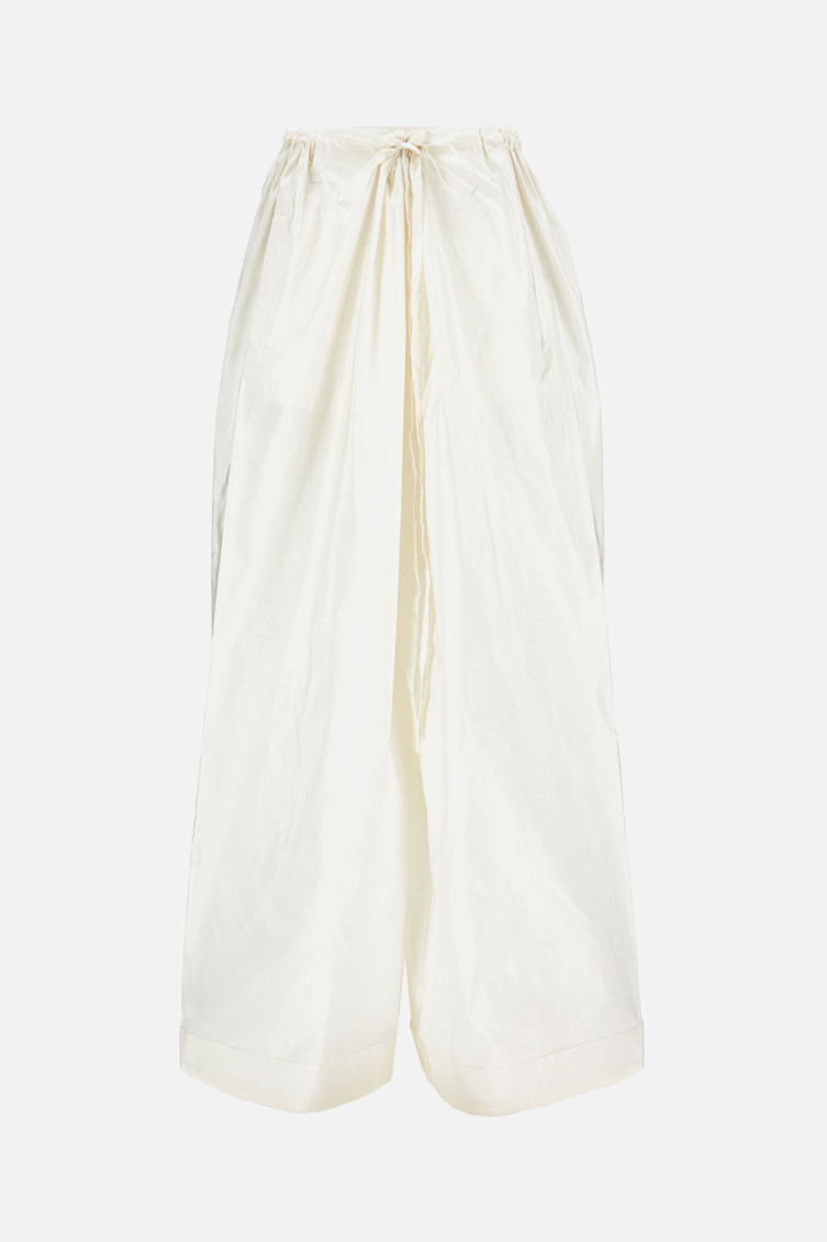 White Wide-leg Trouser