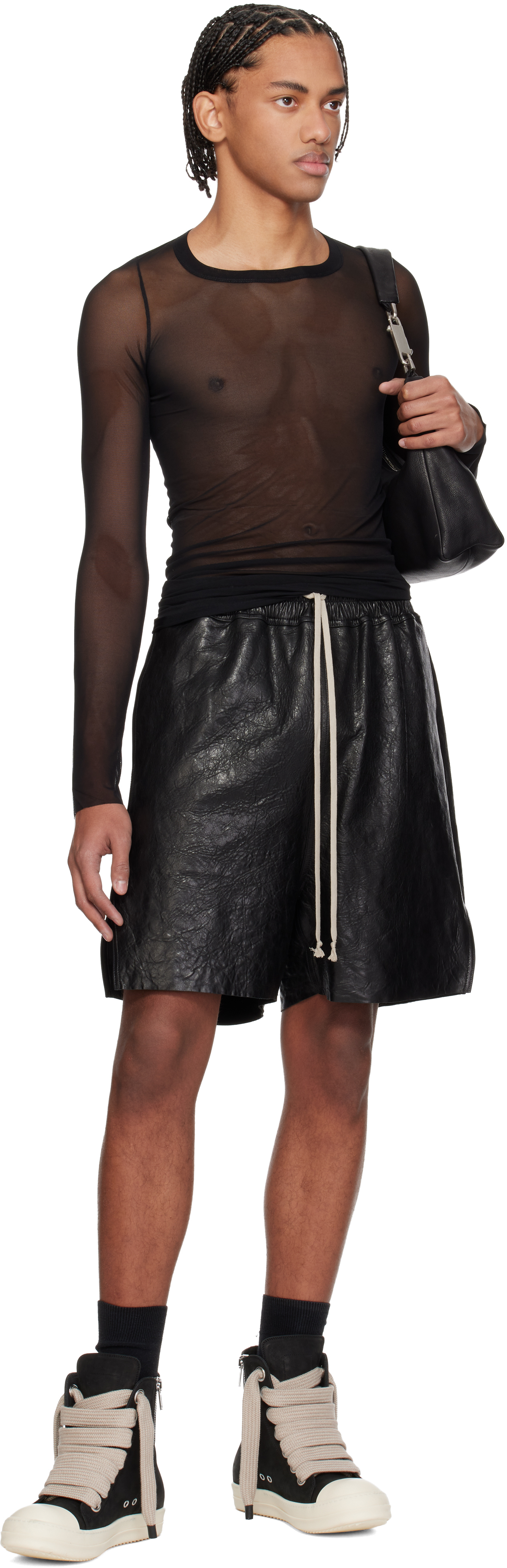Black Temple Rib LS T-shirt