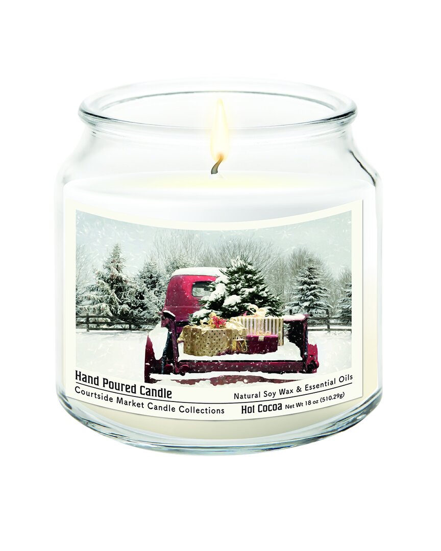 Red Christmas Truck Candle